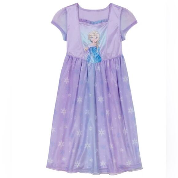 Disney Girl’s Frozen Elsa Fantasy Gown Blue Purple Size 6X NWT - Picture 6 of 9